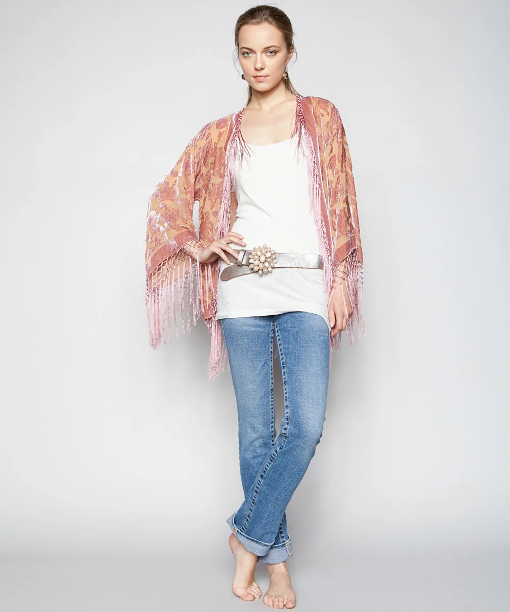 SHE TALKS TO ANGELS VELVET KIMONO