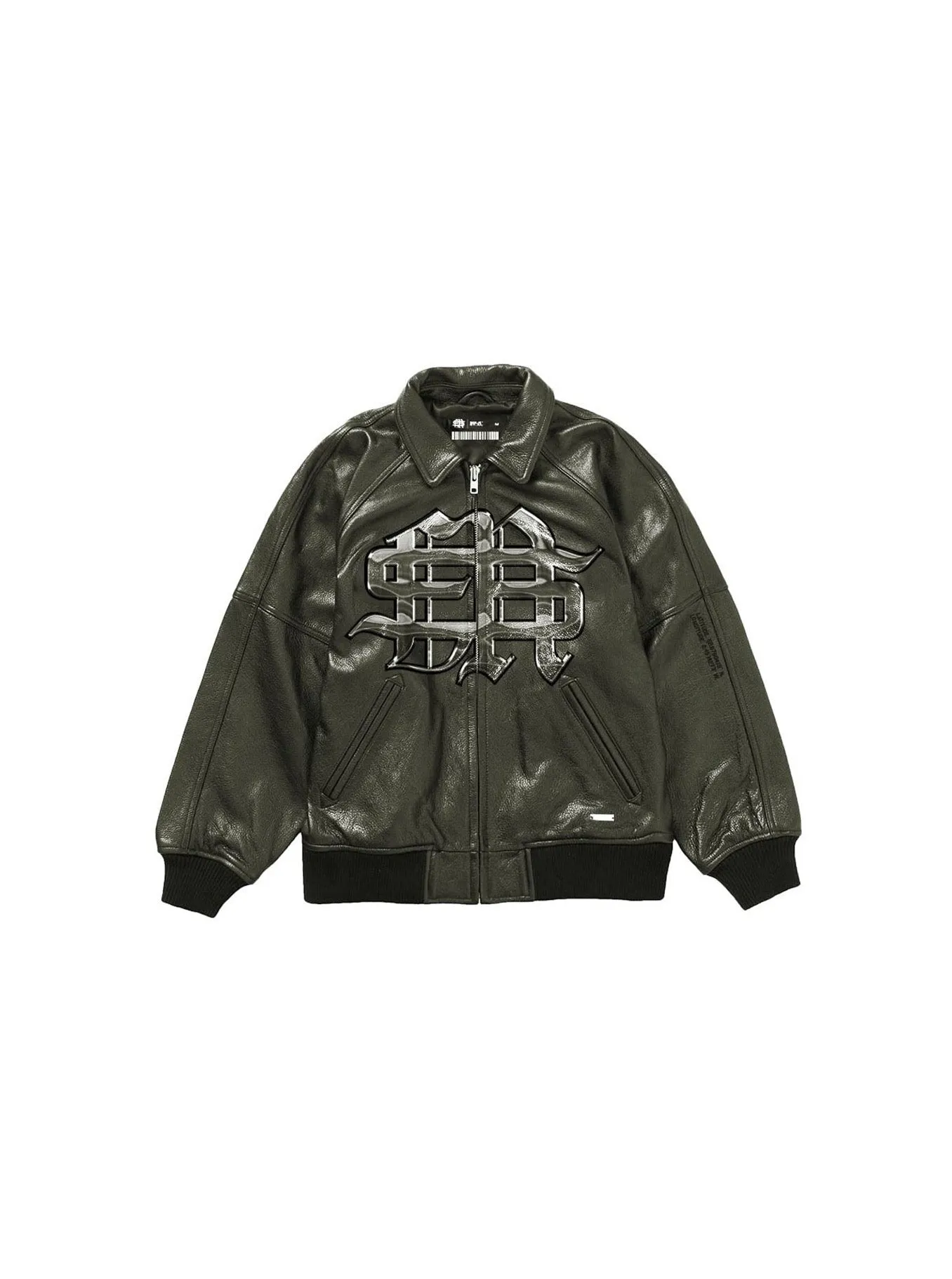Sole et. Al Revølutiøn Leather Biker Jacket : Military Green