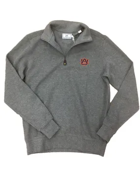 Southern Tide - Flat Back Rib 1/4 Zip - Heathered - Auburn