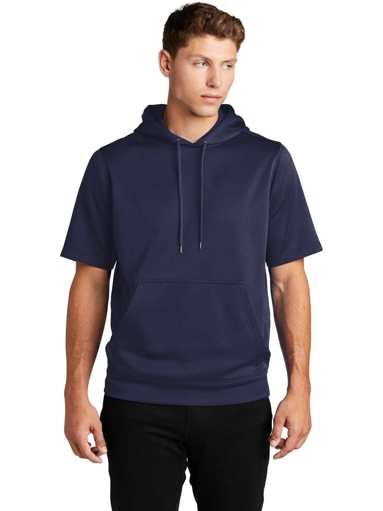 Sport-Tek Sport-Wick Fleece Short Sleeve Hooded Pullover