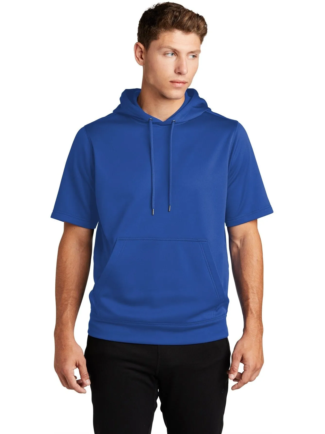 Sport-Tek Sport-Wick Fleece Short Sleeve Hooded Pullover