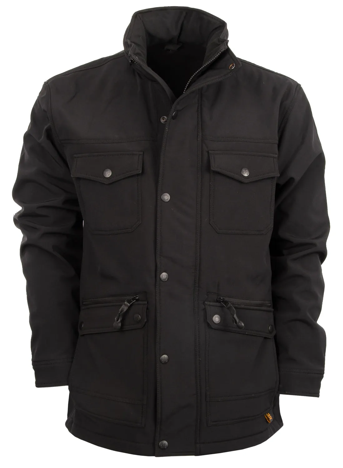 STS Ranchwear Mens Brazos II Black Polyester Softshell Jacket