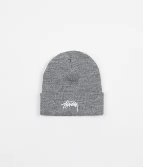 Stussy Stock Cuff Beanie - Grey Heather