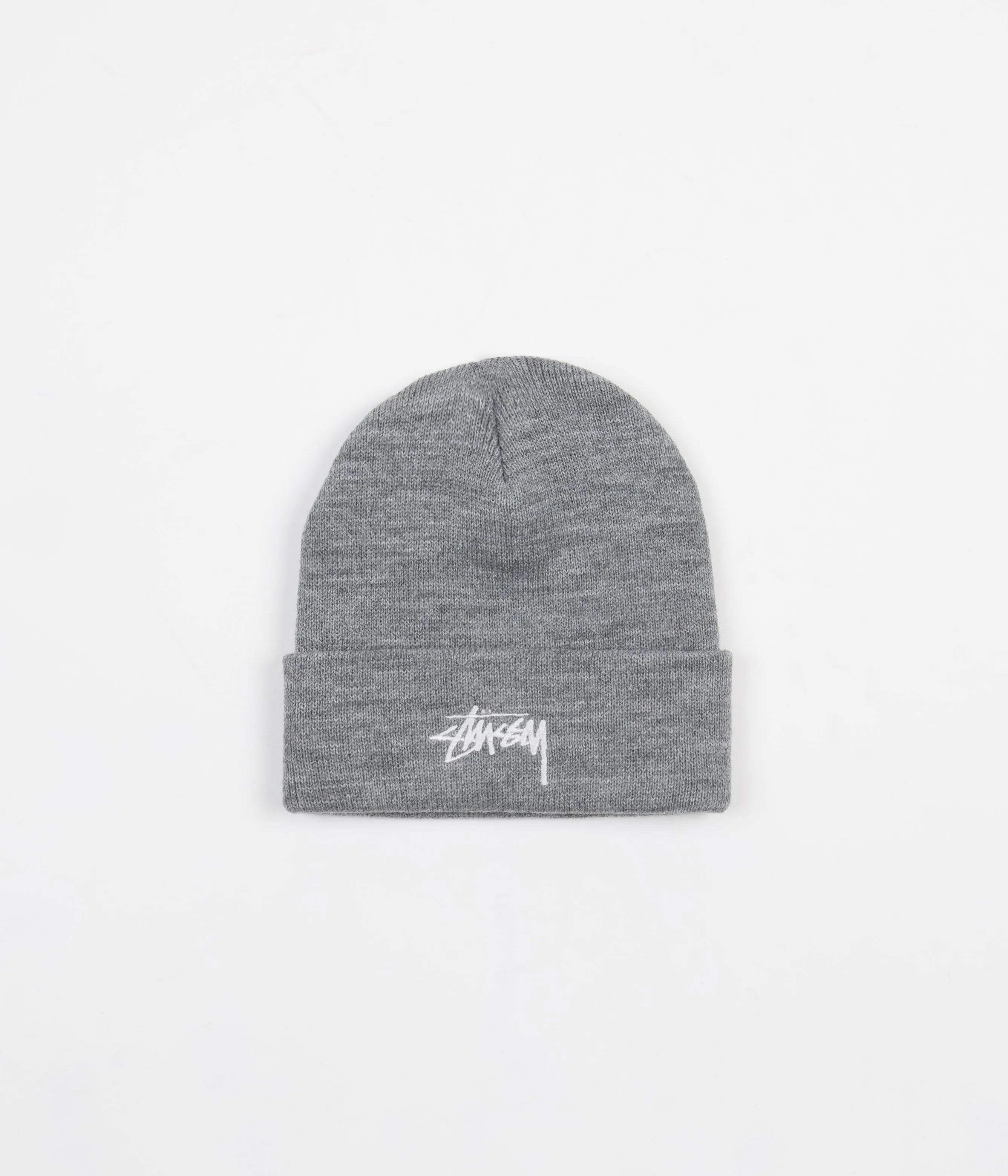 Stussy Stock Cuff Beanie - Grey Heather