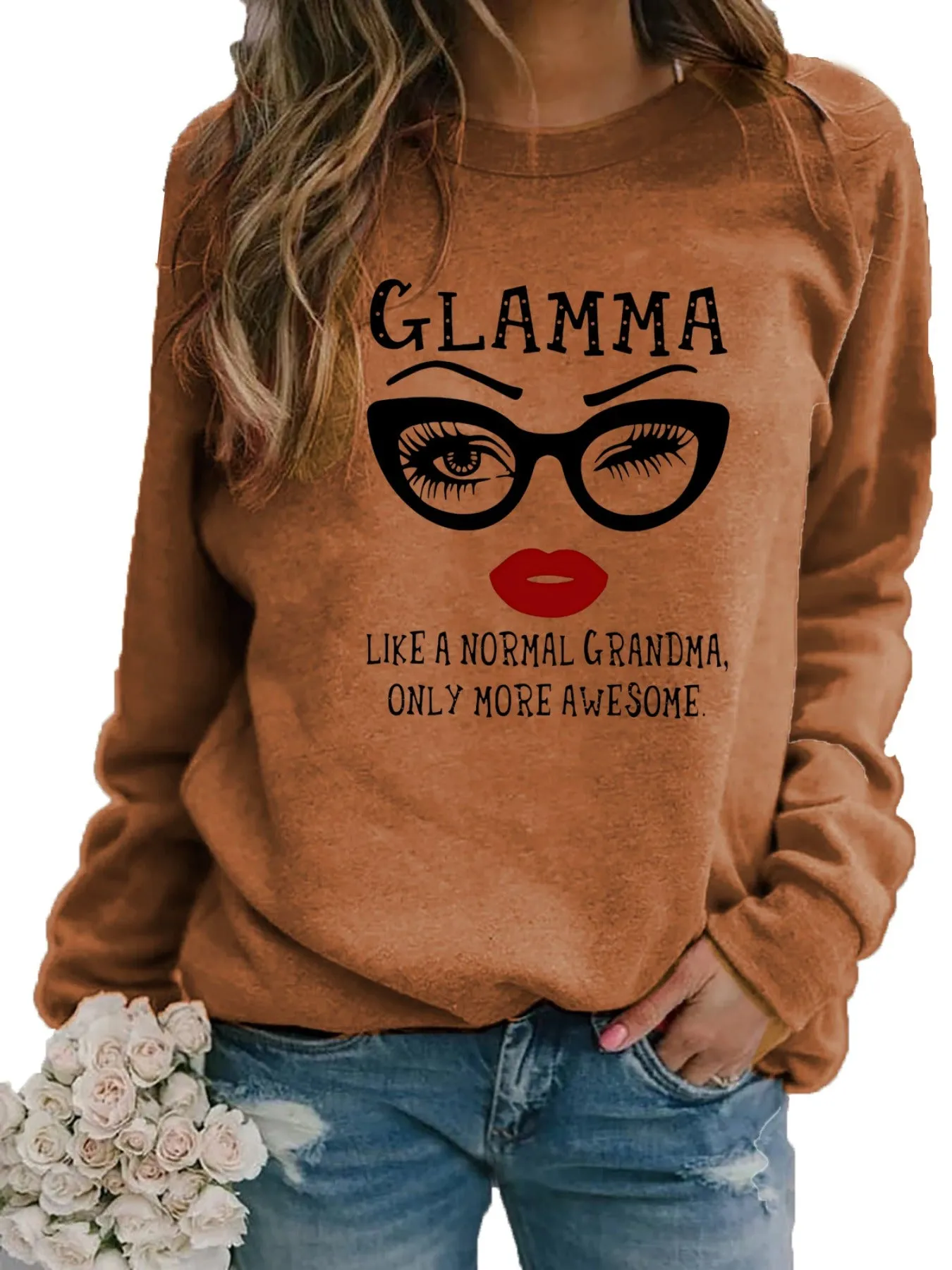 Stylish Alphabet-Print Sweatshirt: Durable, Comfort Stretch - Versatile & Casual, Ideal from Spring to Fall