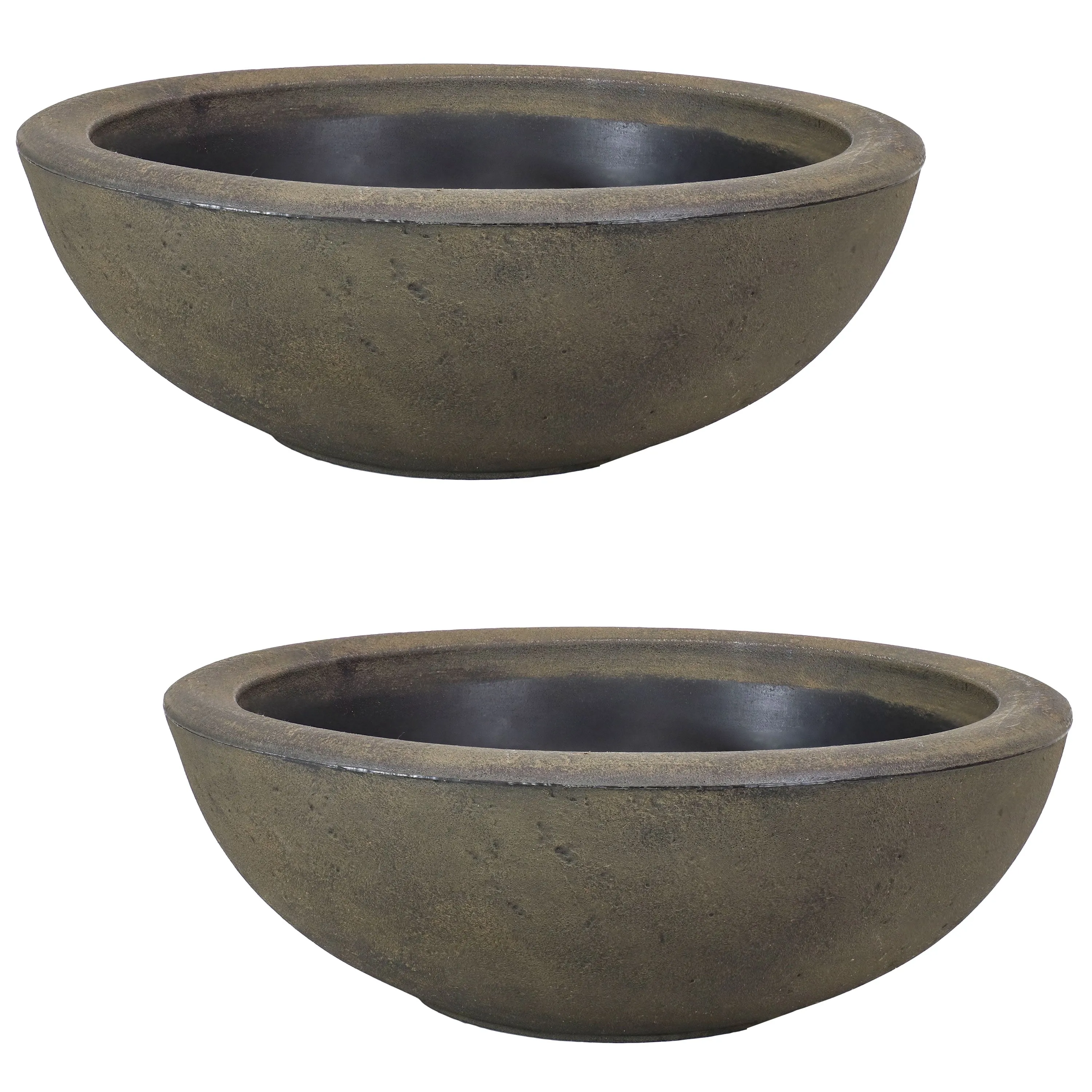Sunnydaze Percival Polyresin Outdoor Planter Bowl - 20.75"