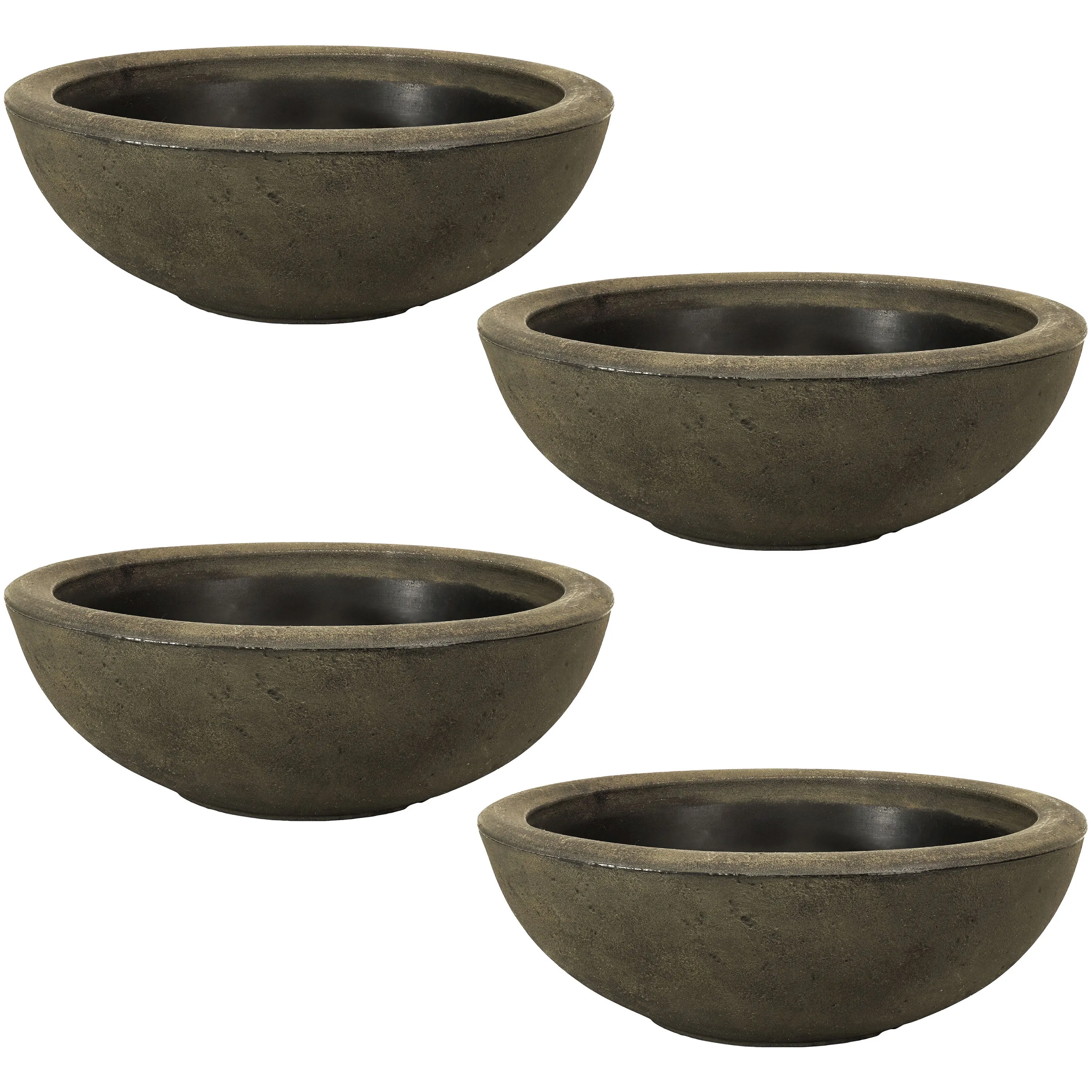 Sunnydaze Percival Polyresin Outdoor Planter Bowl - 20.75"