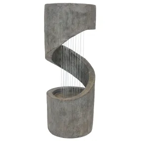 Sunnydaze Showering Spiral Contemporary Fountain with Light - 31"
