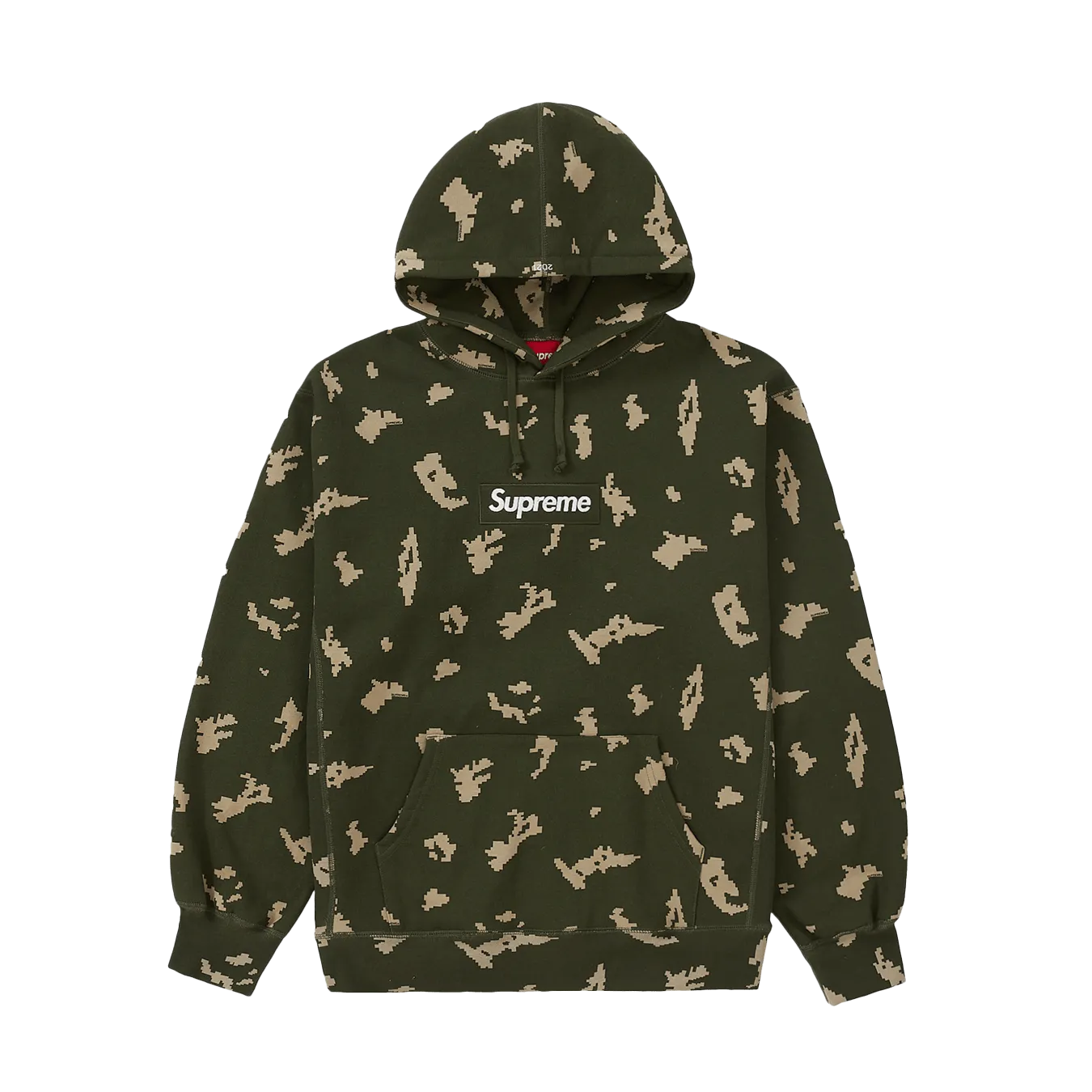 Supreme Box Logo Hooded Sweatshirt 'Olive Russian Camo'