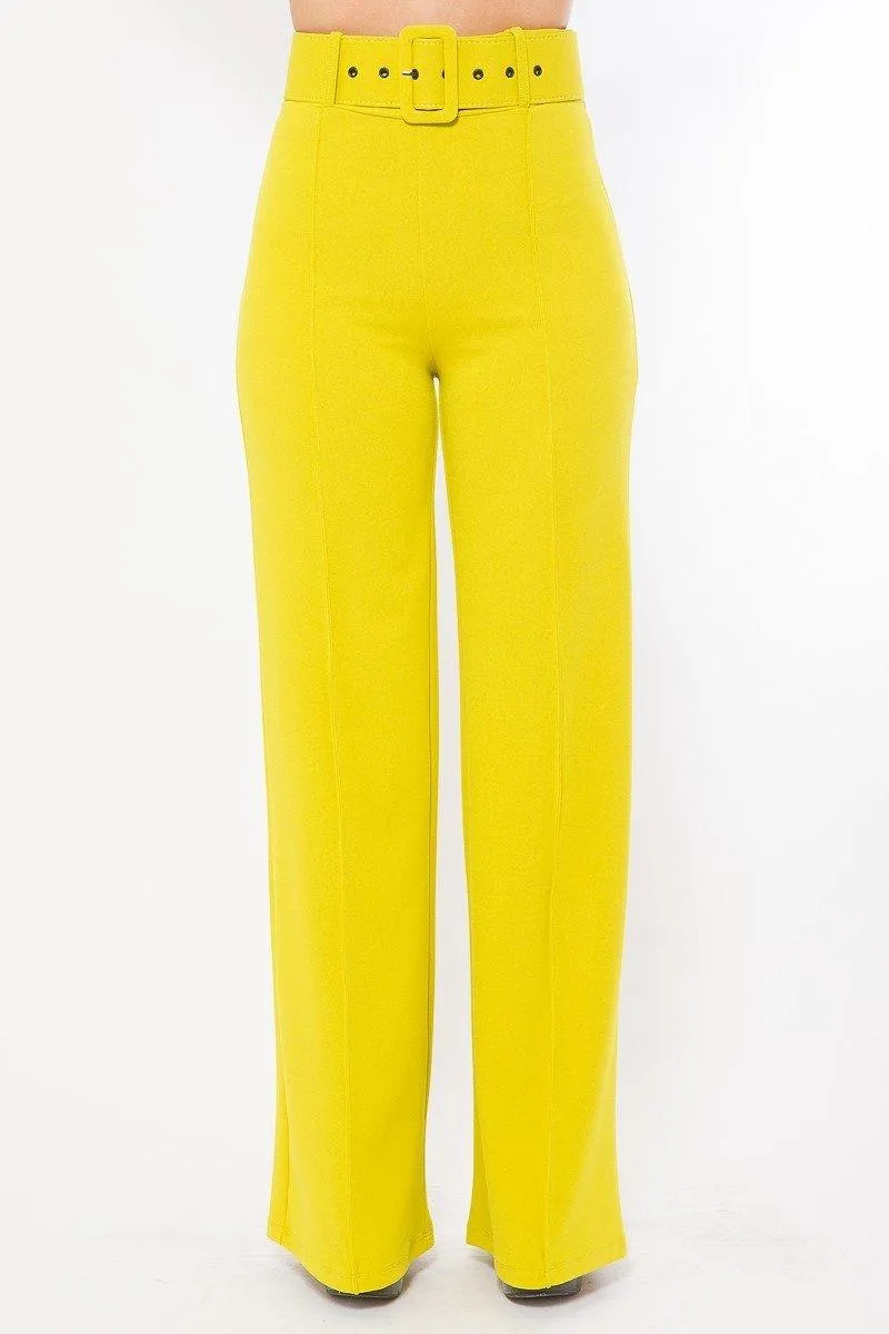 Tara Belted High Waist Pants