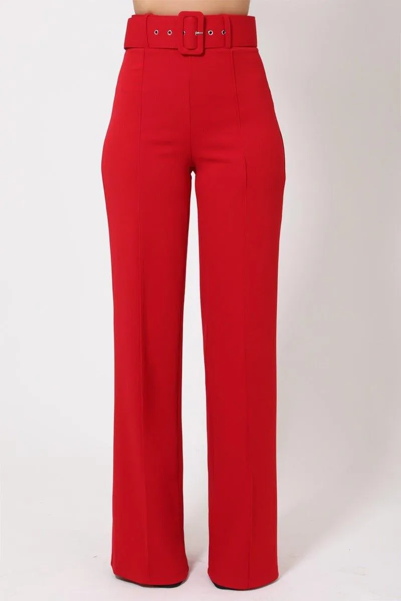 Tara Belted High Waist Pants