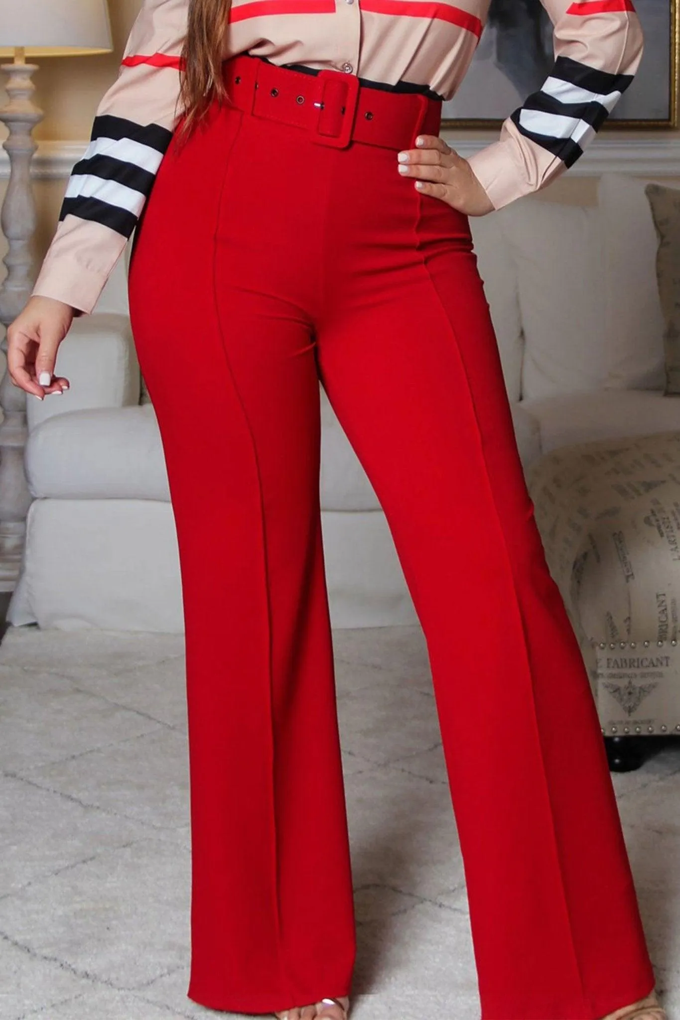 Tara Belted High Waist Pants