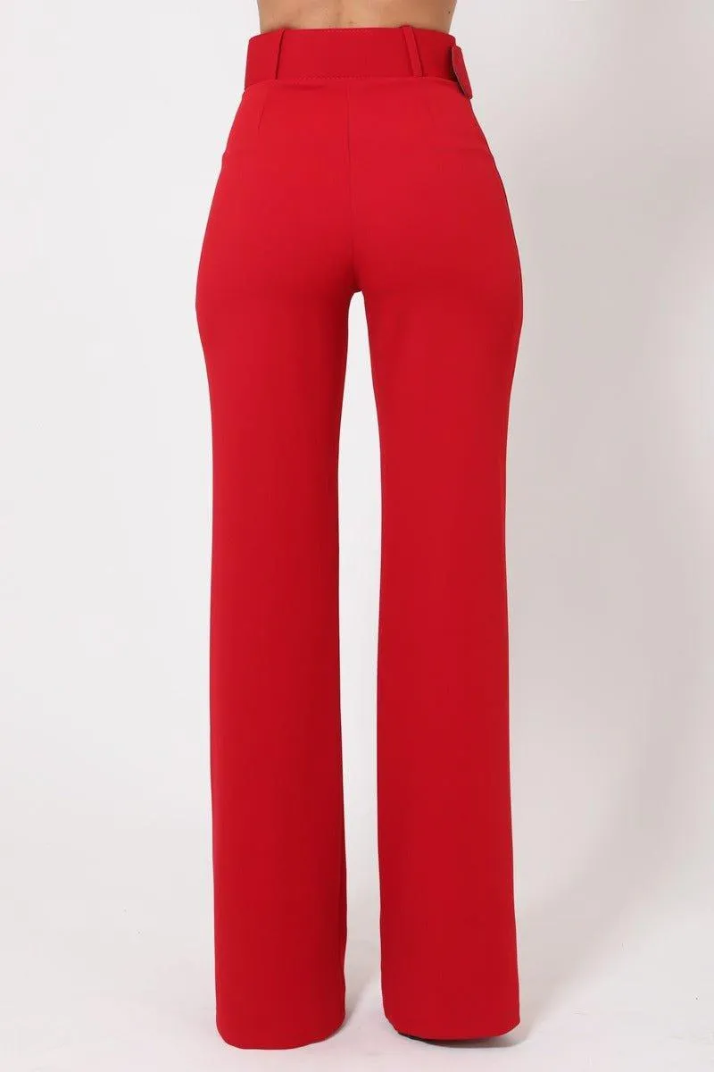 Tara Belted High Waist Pants