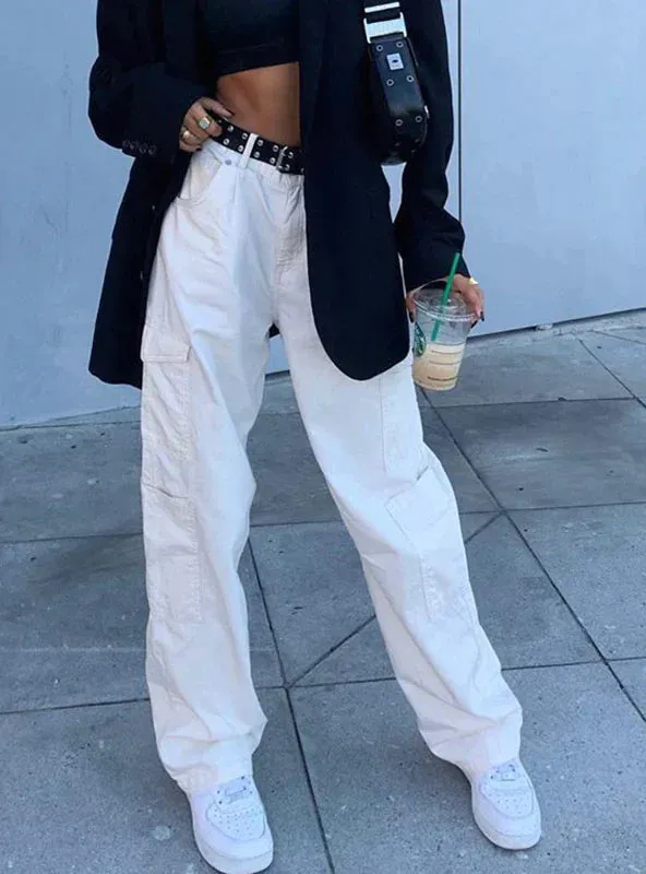 TastyHottie - WOMEN JEANS POCKET HIGH WAIST JEANS KOREAN