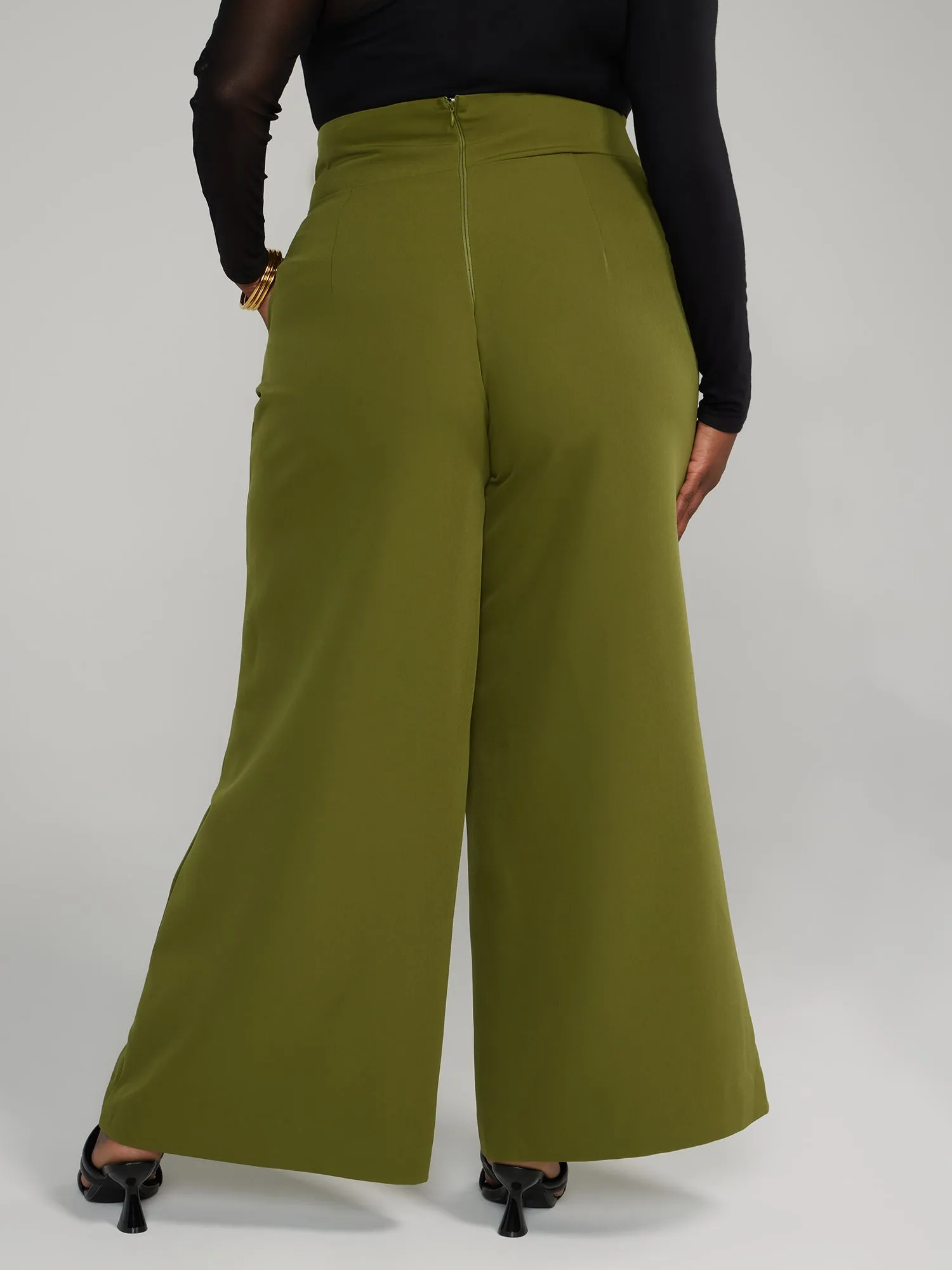 Tie-Waist Wide Leg Pants