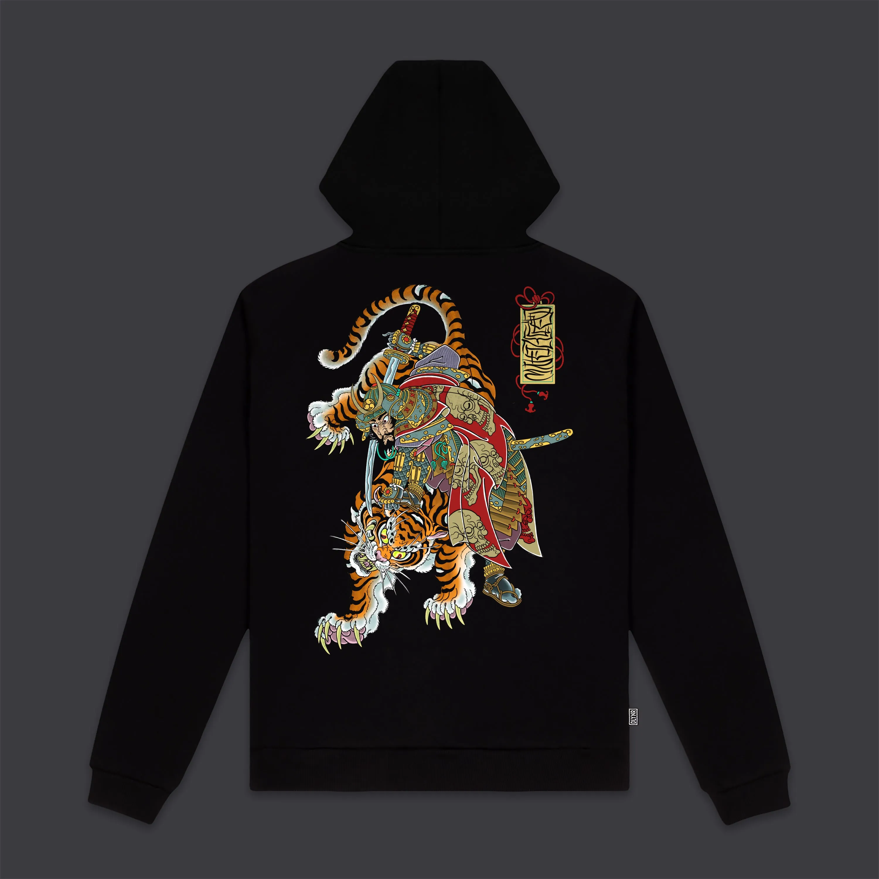 Tiger and Soldier Hoodie Black