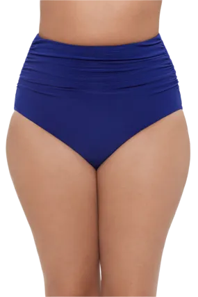 Trimshaper High Waist Shirred Swim Bottom - Ink
