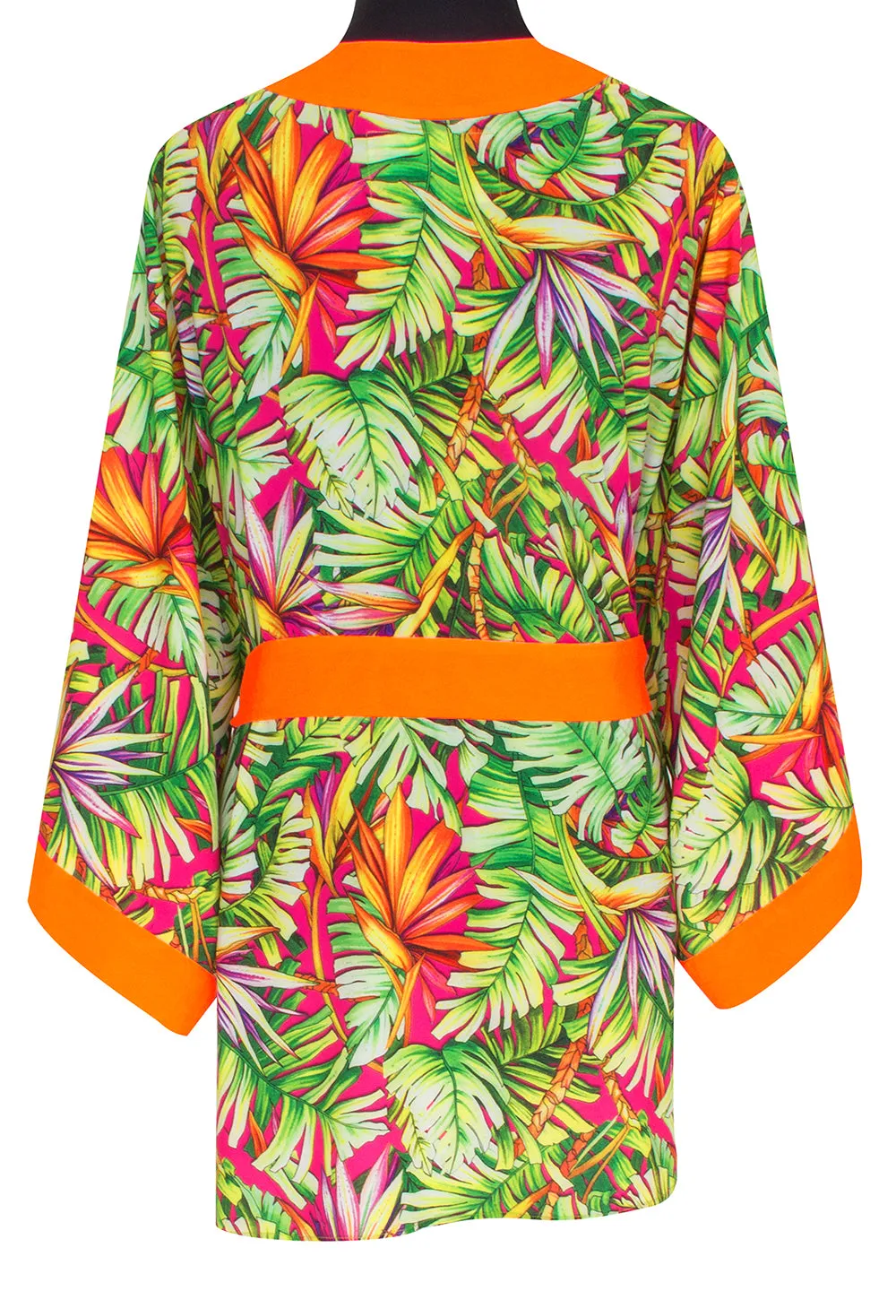 Tropics - Jungle Paradise Kimono (Neon Orange)