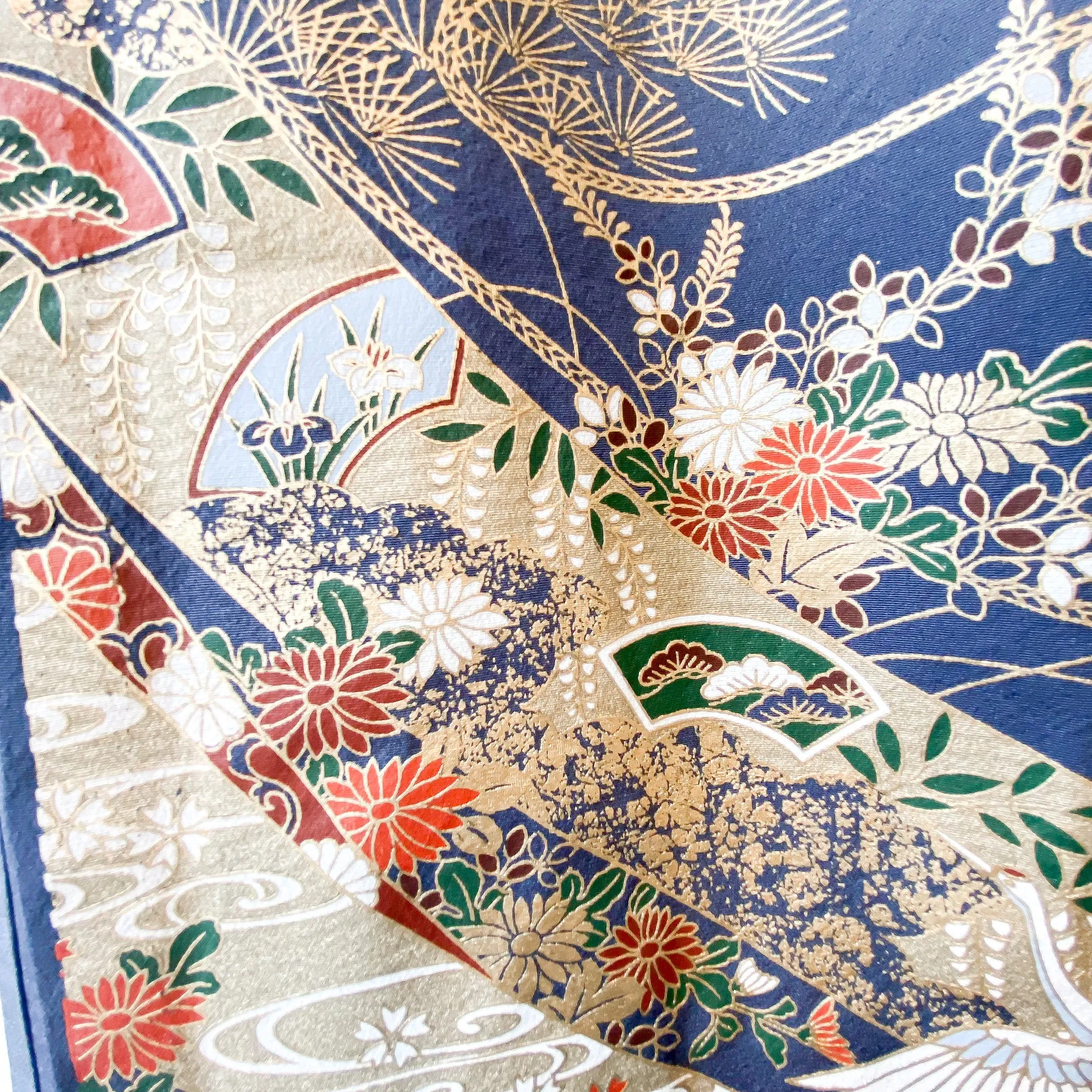 Tsumugi | Japanese Vintage Silk Kimono Dress - Grey