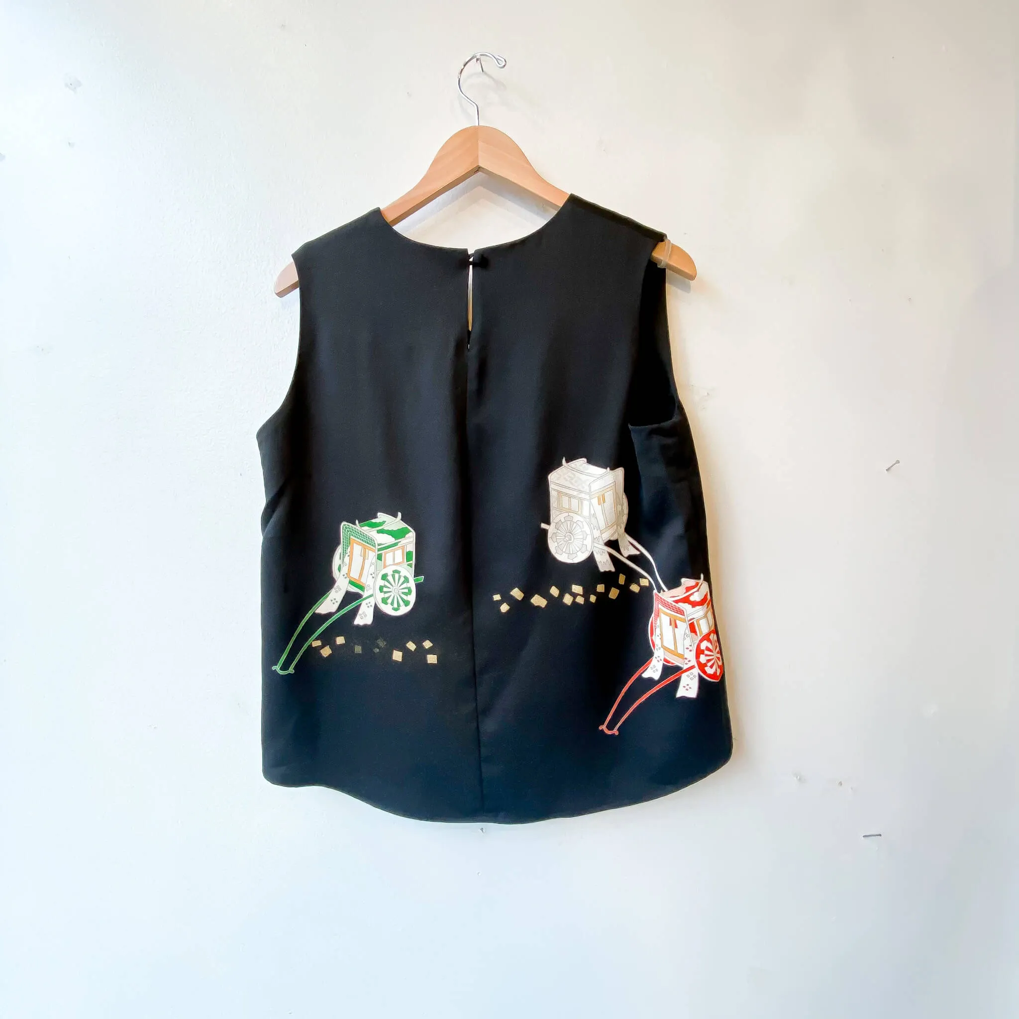 Tsumugi | Japanese Vintage Silk Kimono Shirt - Black