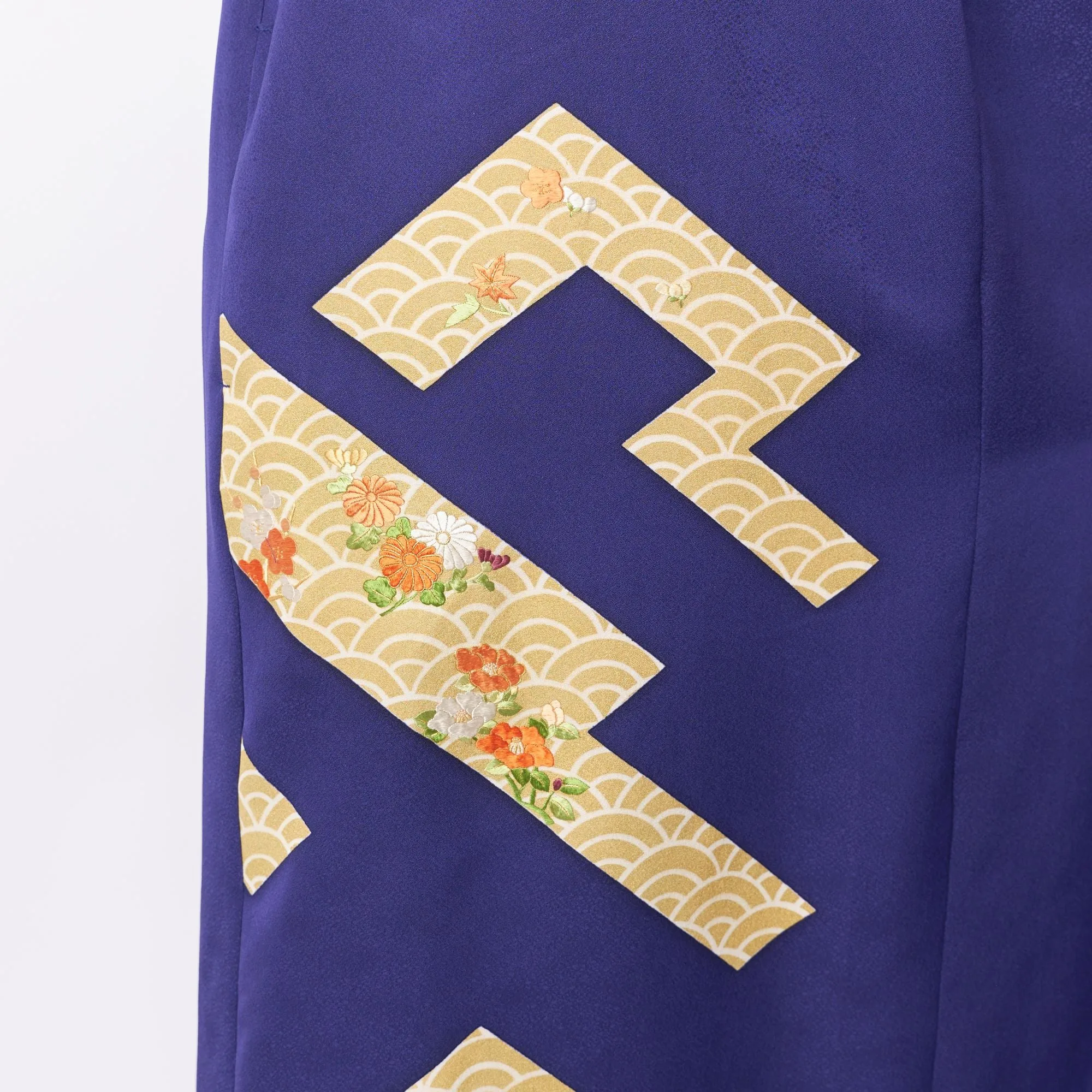 Tsumugi | Vintage Silk Kimono Dress | D1-Navy
