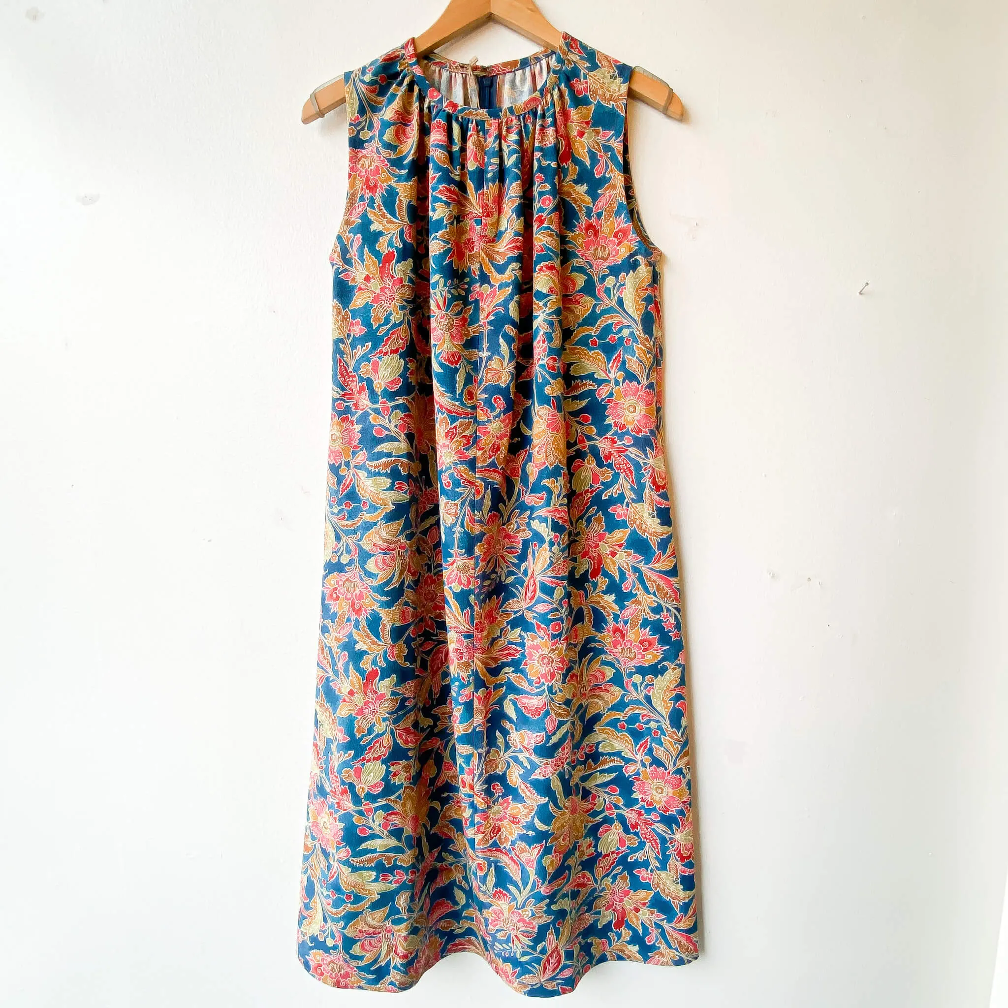Tsumugi | Vintage Silk Kimono Dress | D10-Blue