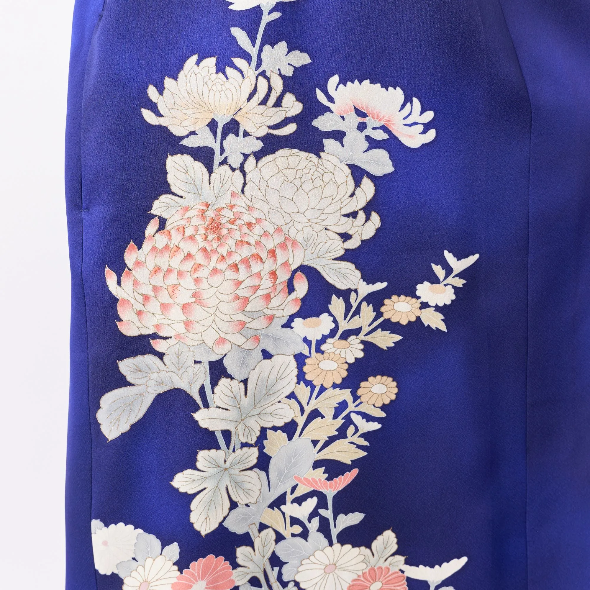 Tsumugi | Vintage Silk Kimono Dress| D2-Navy