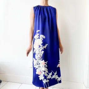 Tsumugi | Vintage Silk Kimono Dress| D2-Navy