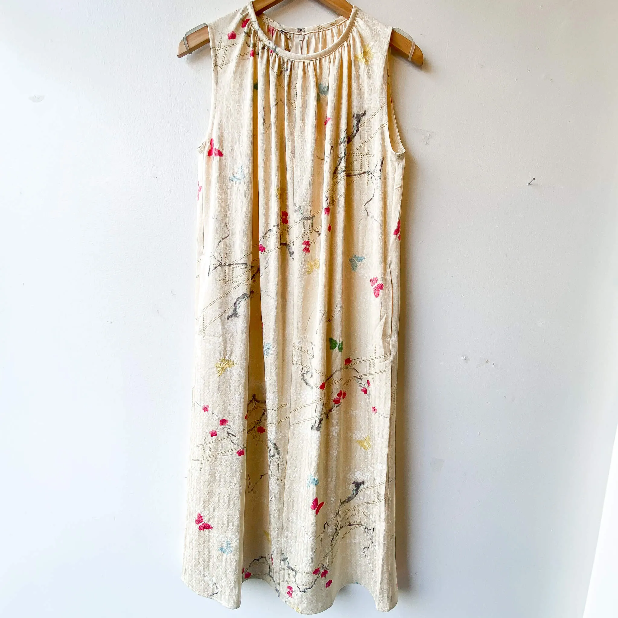 Tsumugi | Vintage Silk Kimono Dress | D8-White