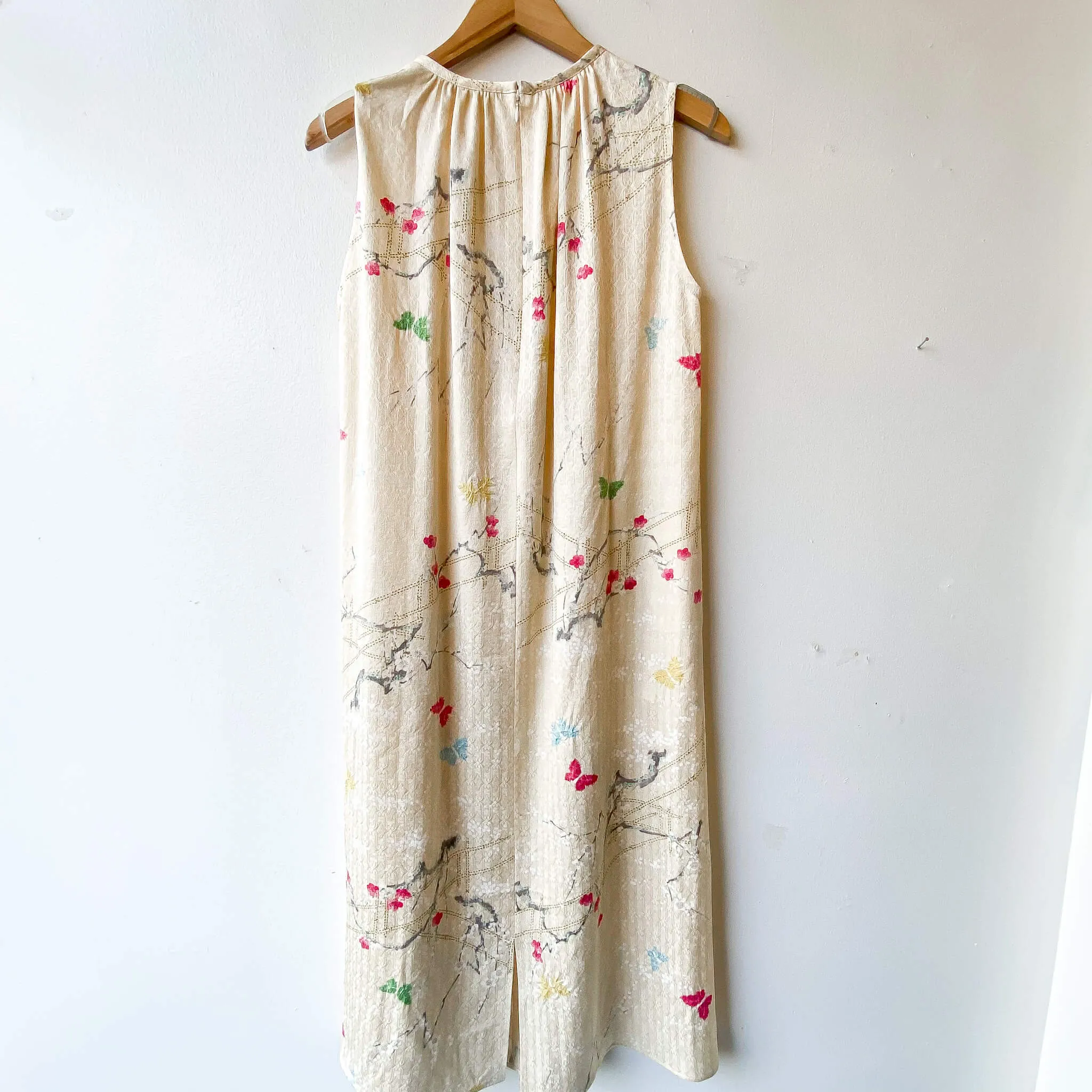Tsumugi | Vintage Silk Kimono Dress | D8-White