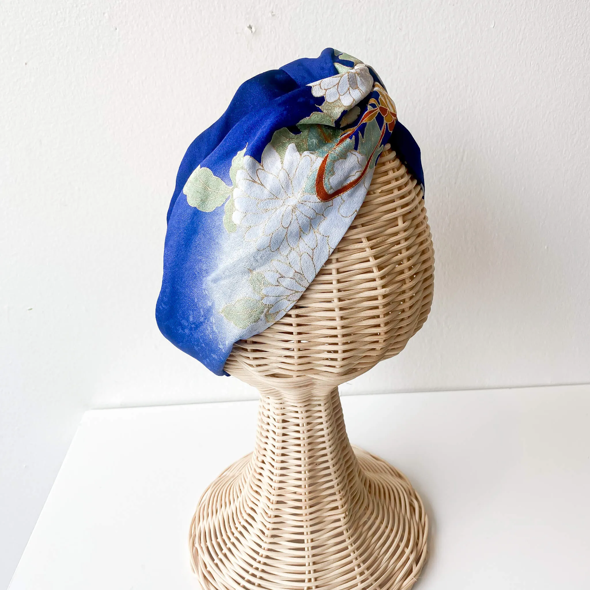 Tsumugi | Vintage Silk Kimono Headband | SD6- Blue