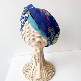 Tsumugi | Vintage Silk Kimono Headband | VD4- Blue