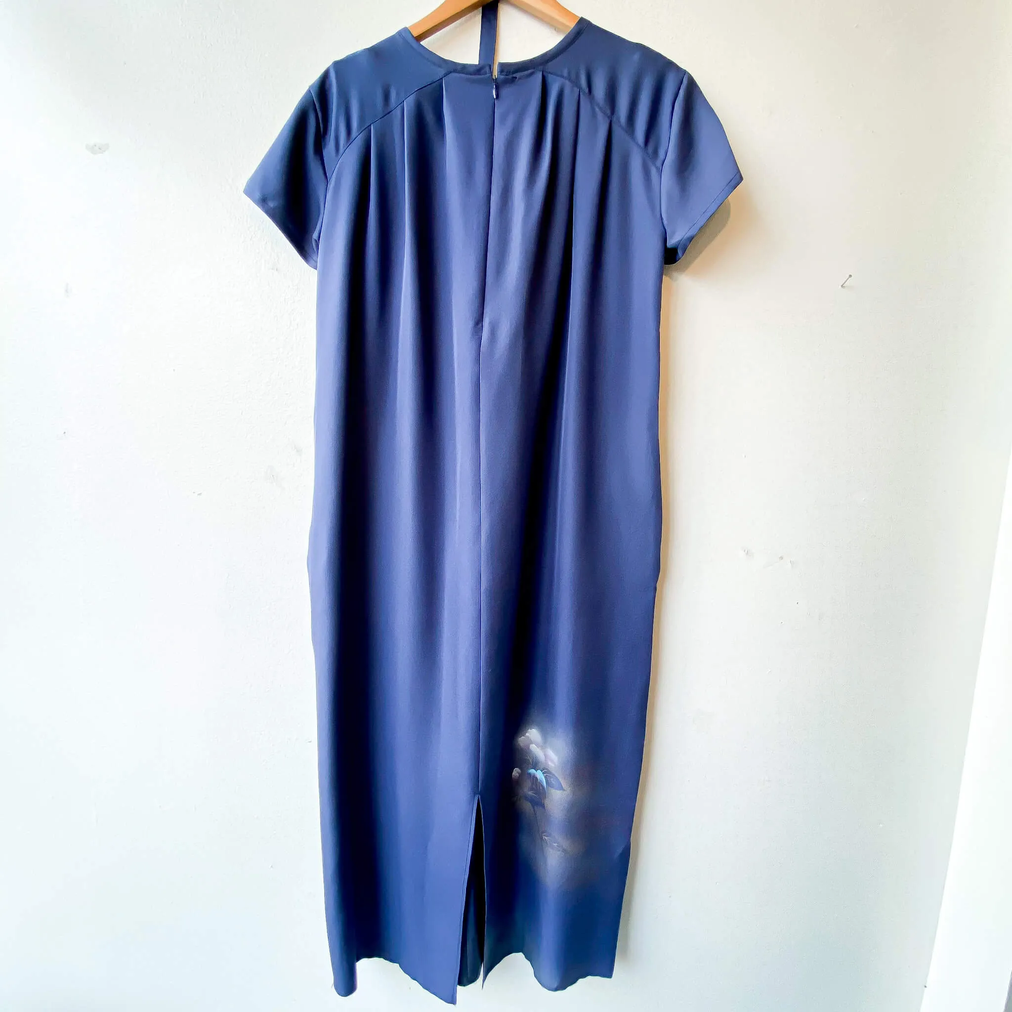 Tsumugi | Vintage Silk Kimono Short Sleeve Dress | SD4- Blue