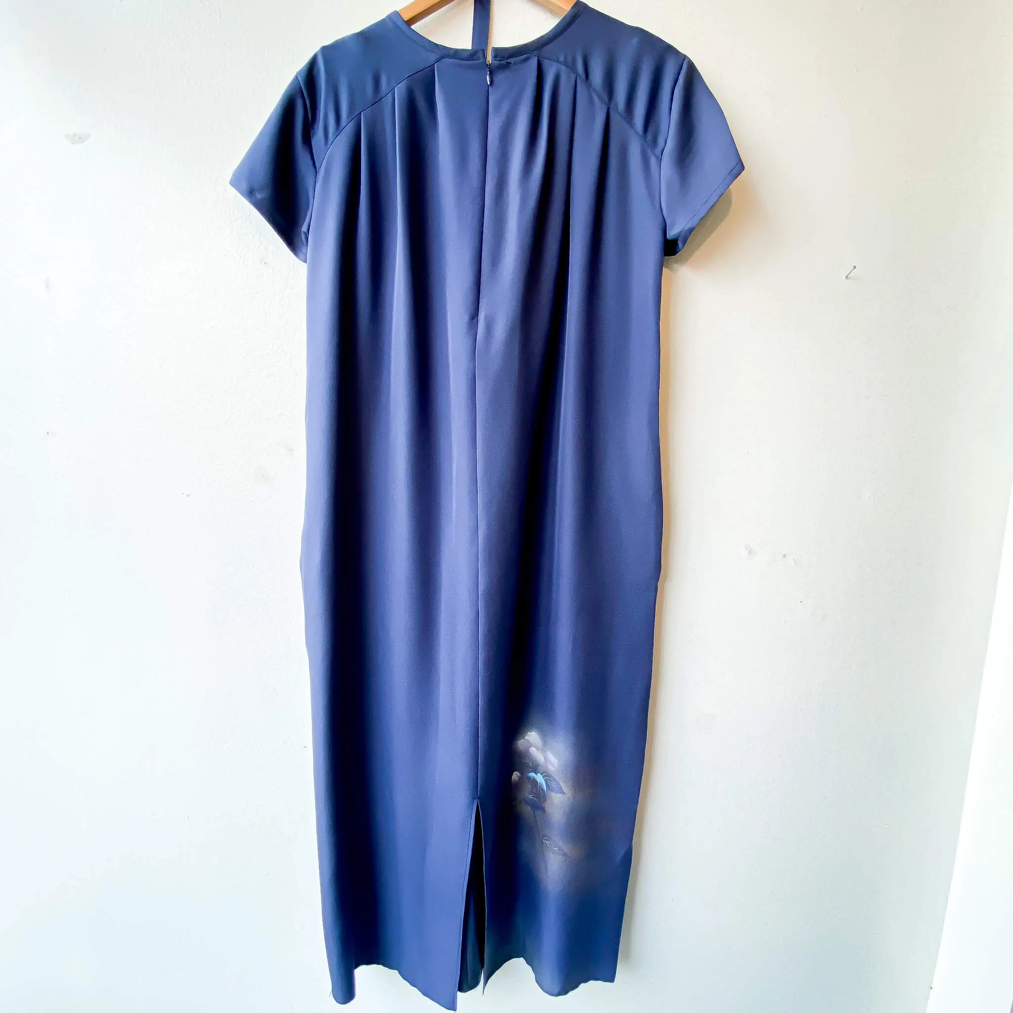 Tsumugi | Vintage Silk Kimono Short Sleeve Dress | SD4- Blue