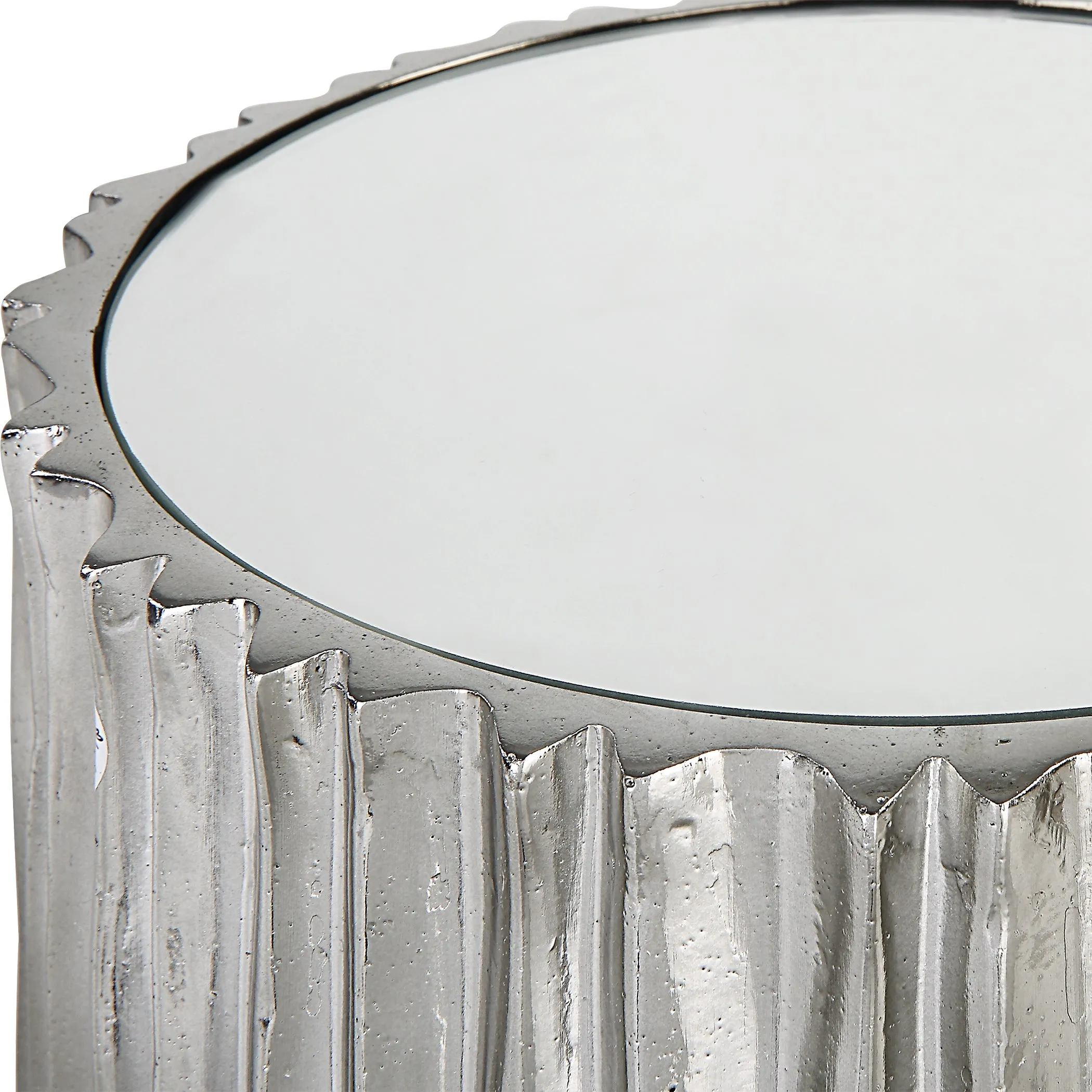 Uttermost Echo Modern Nickel Drink Table