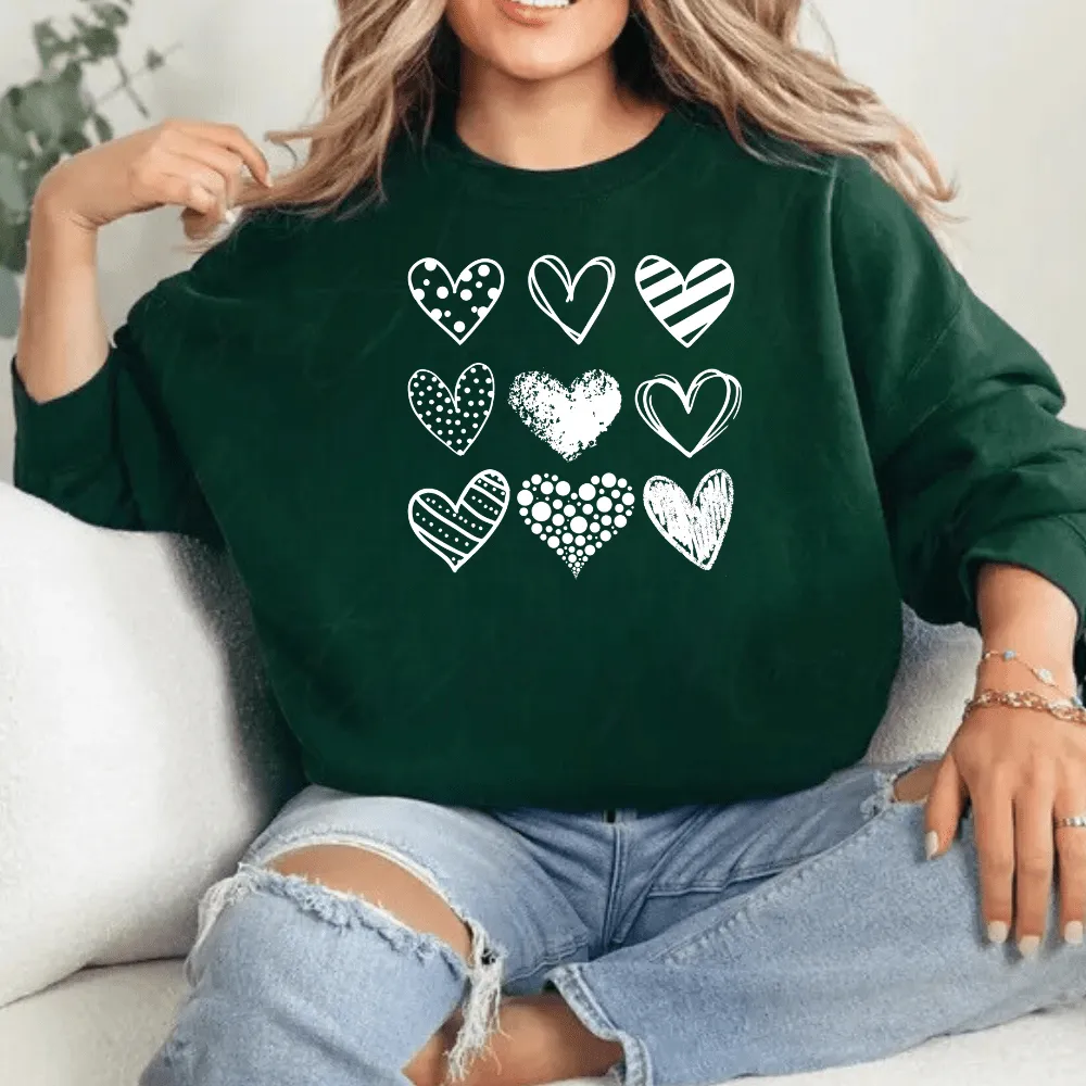 Valentines Hearts Sweatshirt