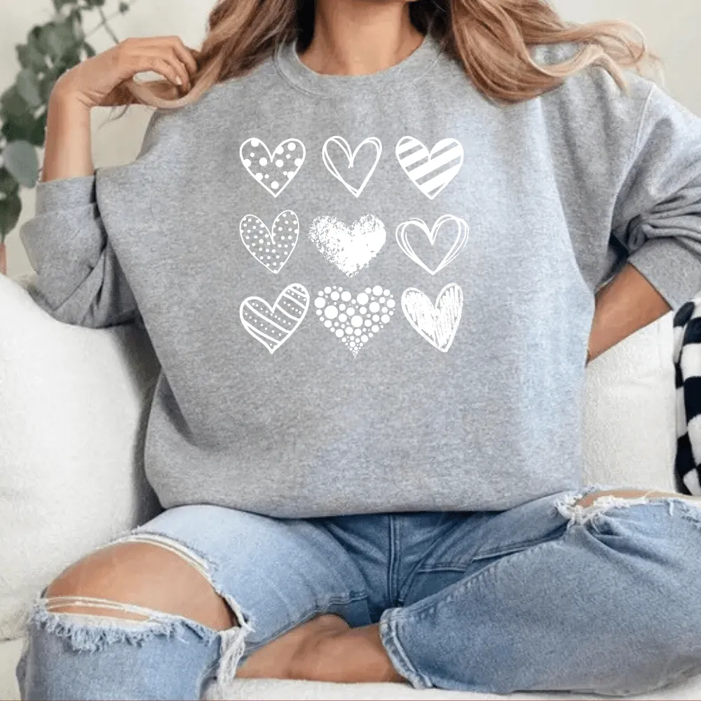 Valentines Hearts Sweatshirt