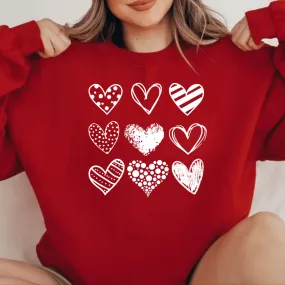 Valentines Hearts Sweatshirt