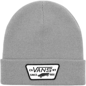 Vans Mens Milford Cuffed Fine Knit Beanie Hat -Grey - One Size