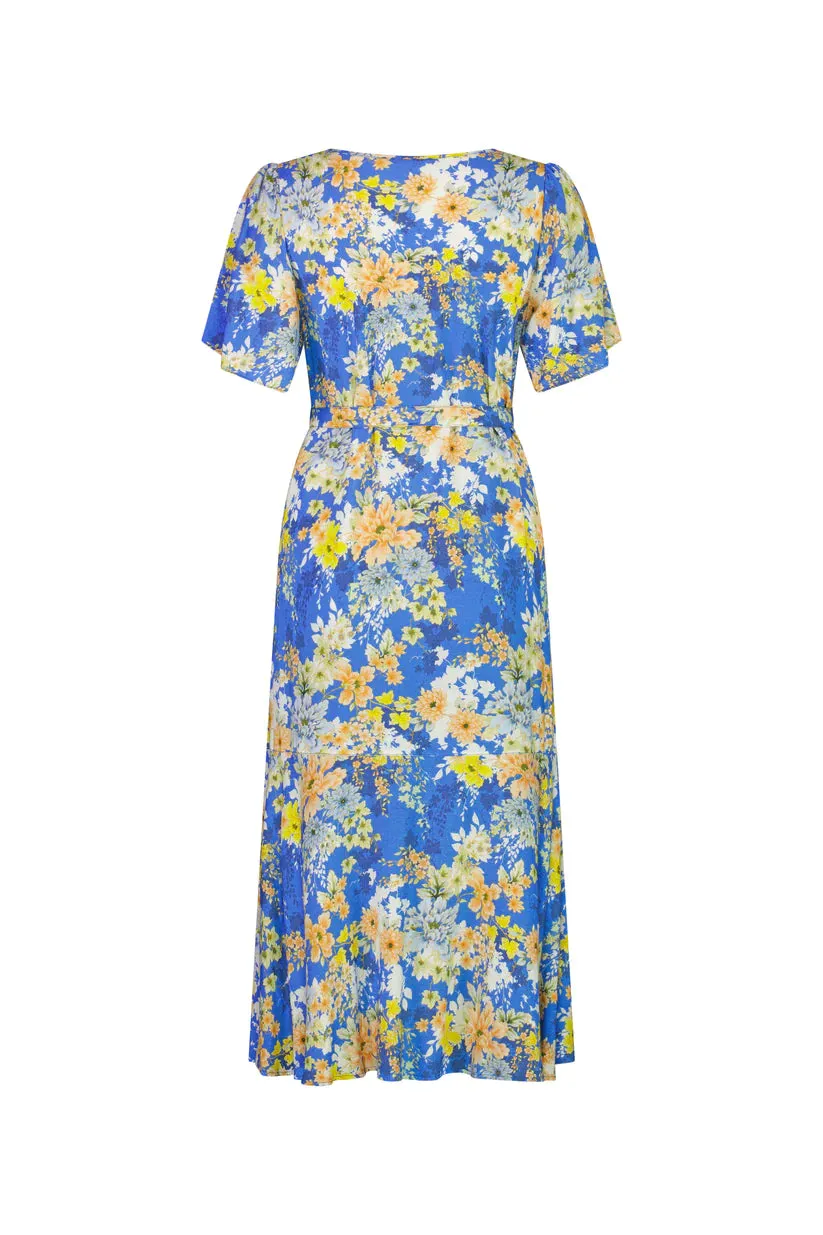 Vassalli Long Dress With Petal Sleeve