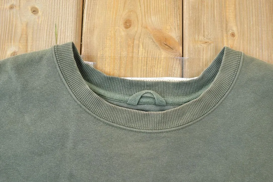 Vintage Distressed Hunter Green Carhartt Crewneck Sweatshirt