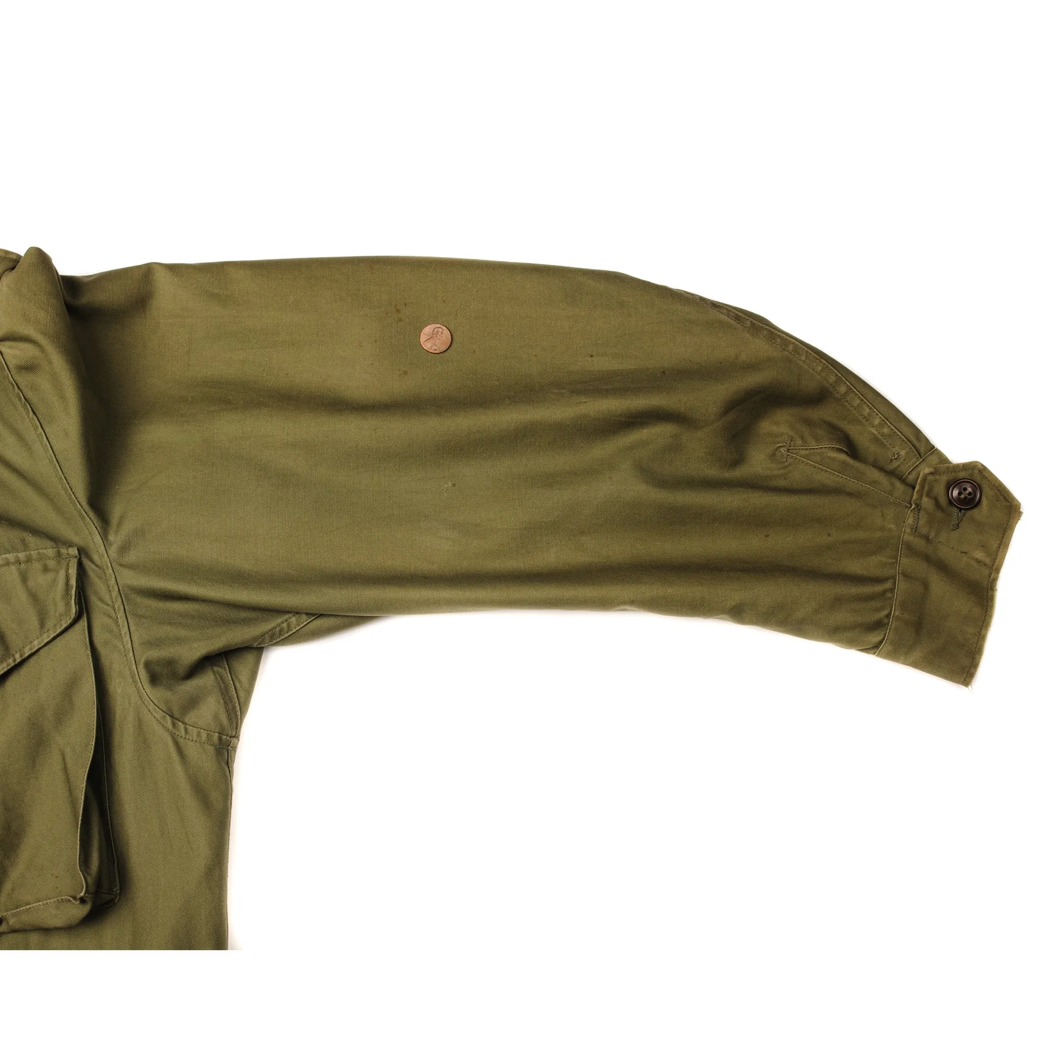 VINTAGE US ARMY M-1951 M51 FIELD JACKET 1957 EARLY VIETNAM WAR SIZE MEDIUM LONG