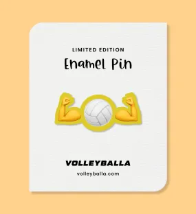Volleyball Biceps Emoji Enamel Pin