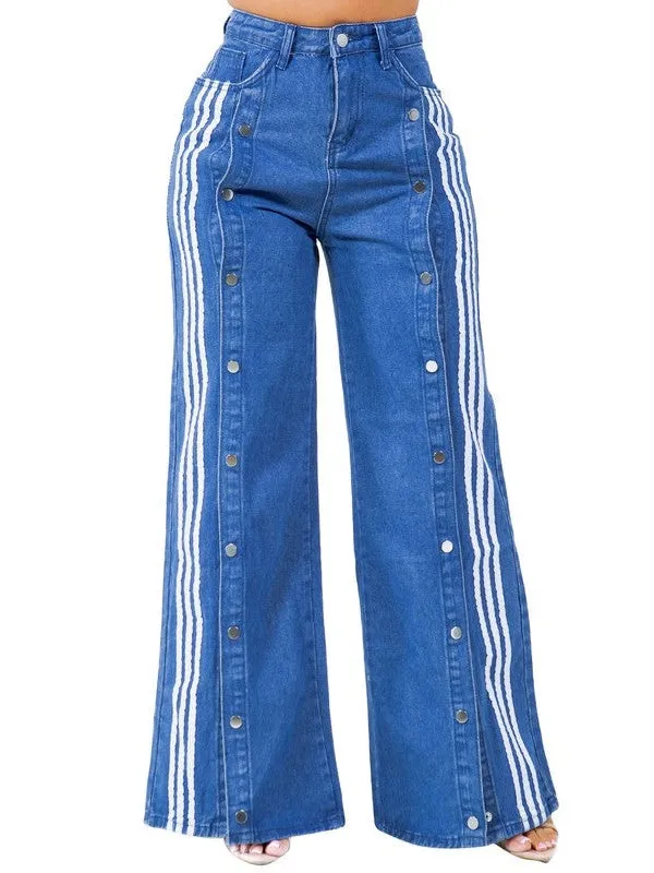 WOMEN FASHION CASUAL STYLE DENIM PANTS