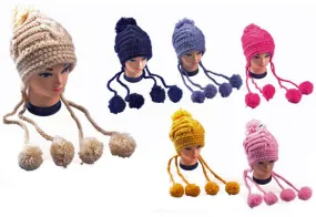women's knit yarn beanie hats Case of 72