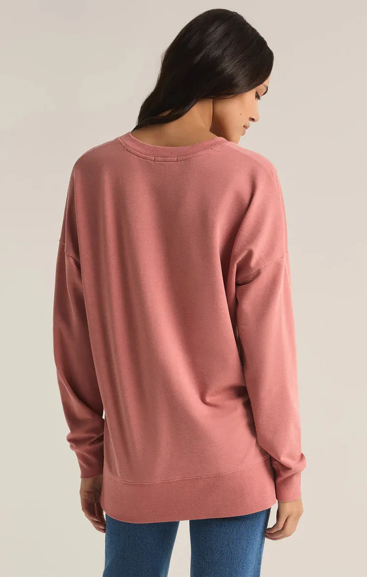 Z Supply Modern V-Neck Weekender Rosebud