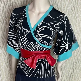ZEN GARDEN KIMONO TOP | Spots and Graphic prints